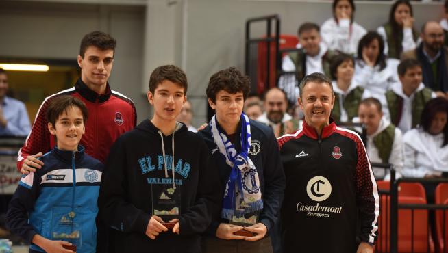 Alocén y Fisac, en la entrega de medallas de la Olimpiada Marianista.