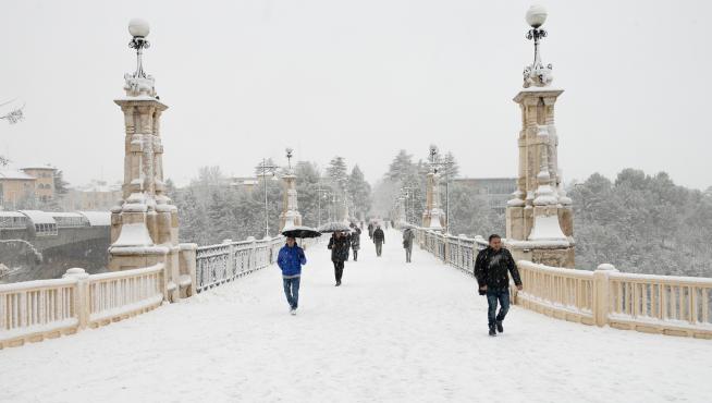 Nevada en Teruel capital.