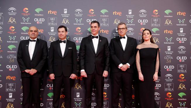 Pedro Sánchez, en la alfombra roja de los Goya.