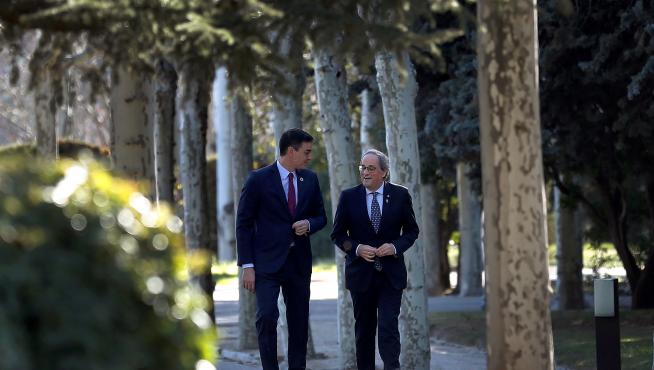 Sánchez y Torra en la primera reunión de la mesa de diálogo sobre Cataluña