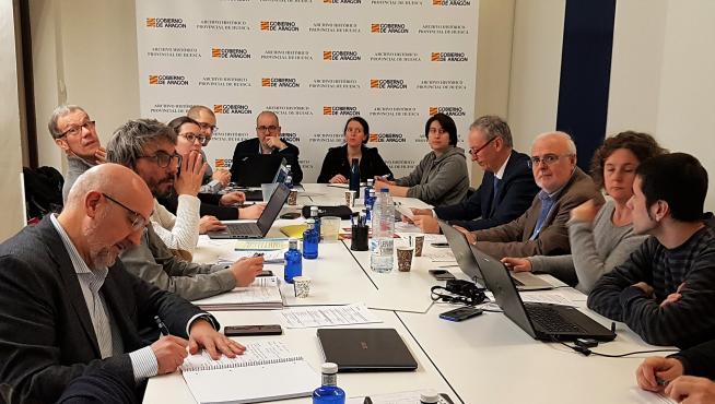 Los socios del Poctefa Linguatec durante la reunión de este jueves en Huesca.