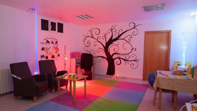 La sala multisensorial de la Residencia Albertia El Moreral, que permite trabajar en un espacio terapéutico destinado a la estimulación de los sentidos y la relajación.