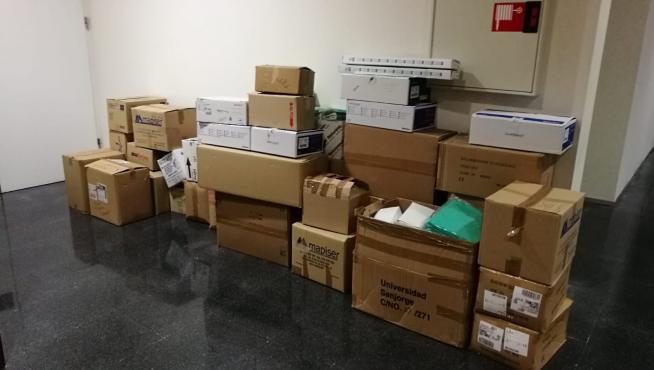 La Universidad San Jorge ha donado material sanitario y de laboratorio