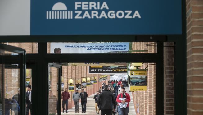 Entrada a las instalaciones de la Feria de Zaragoza.