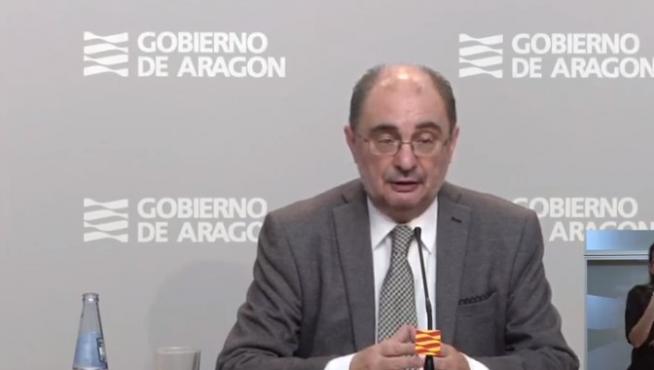 El presidente del Gobierno de Aragón, Javier Lambán