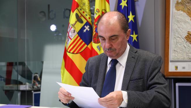 El presidente del Gobierno de Aragón, Javier Lambán