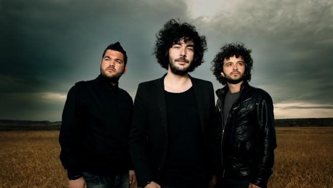 Los integrantes del grupo zaragozano Volador.