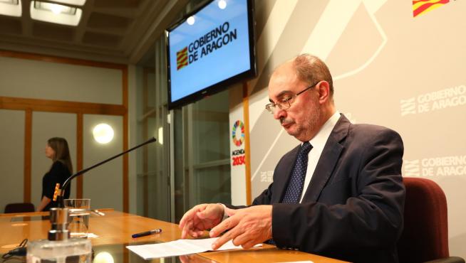 El presidente del Gobierno de Aragón, Javier Lambán