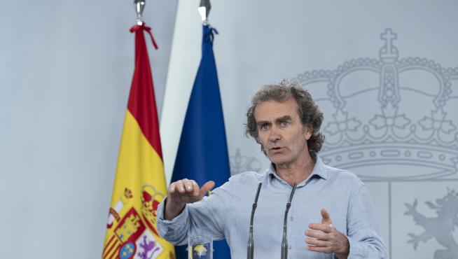 Fernando Simón en la comparecencia de prensa el viernes en la Moncloa.