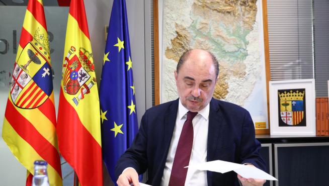 El presidente Javier Lambán ha mantenido una reunión con Pedro Sánchez