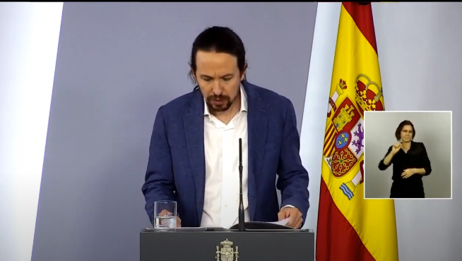 Pablo Iglesias en rueda de prensa