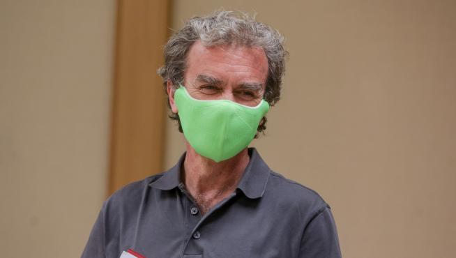 Fernando Simón antes de la rueda de prensa de este lunes
