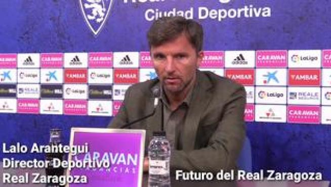 El director deportivo del Real Zaragoza, 12 horas después de la hecatombe en Albacete, asume el desastre del final de liga pos confinamiento y, sin pedir optimismo, sí solicita unión para la Promoción de ascenso.