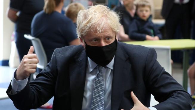El primer ministro británico Boris Johnson en una visita a Escocia esta semana.
