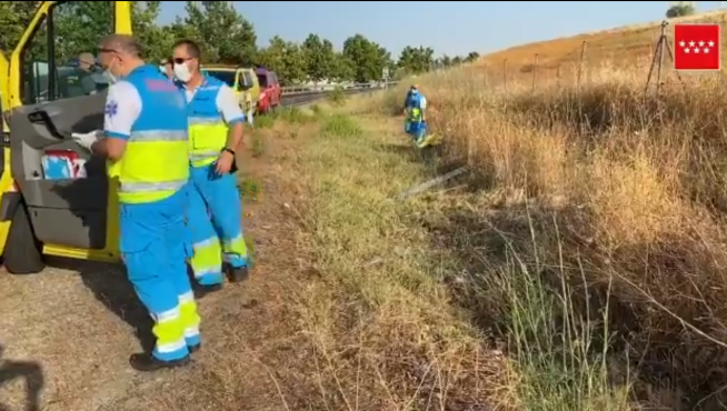 Una pareja, muerta en una cuneta, atropellada en Madrid