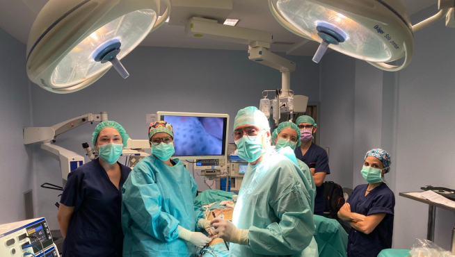 Quirónsalud Zaragoza logra extirpar un tumor de cabeza de páncreas íntegramente mediante laparoscopia por primera vez en Aragón