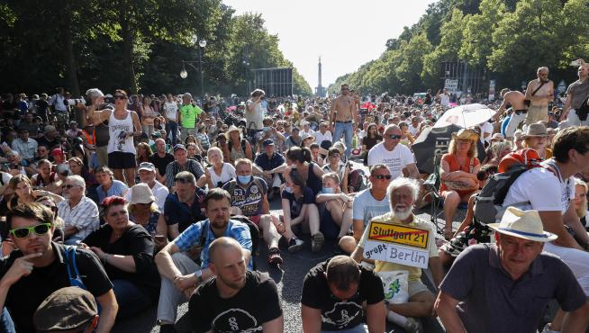 Miles de manifestantes en Berlín este sábado