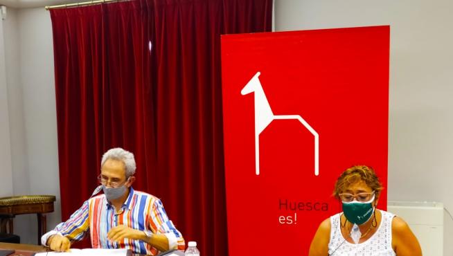 Imagen de la presentación de la campaña 'Bonos Impulsa Huesca'.
