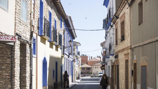 Casco urbano en el municipio zaragozano de La Muela.