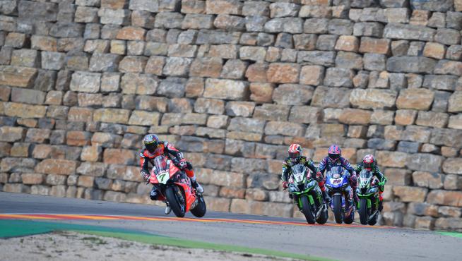 El año pasado, Álvaro Bautista se hizo con la victoria en las tres carreras del 'round' de Aragón.