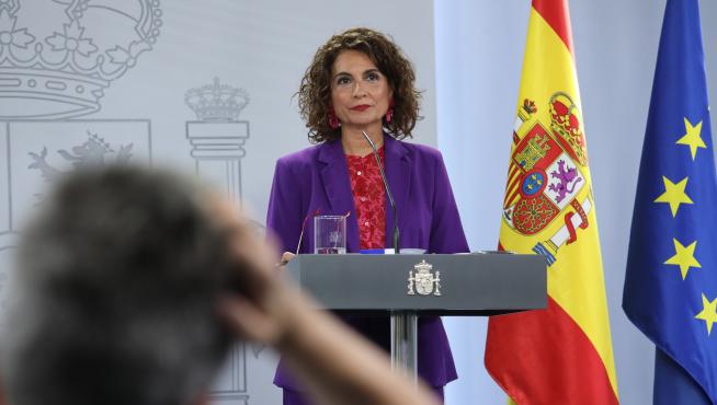 La ministra portavoz y de Hacienda, María Jesús Montero, comparece en rueda de prensa posterior al Consejo de Ministro celebrado en la Moncloa.