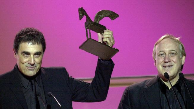 Josep María Mainata (a la derecha) junto a Toni Cruz, compañero en La Trinca y con el que fundó Gestmusic.