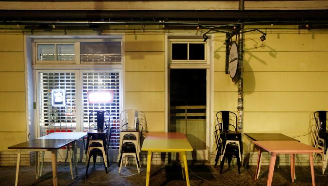 Un bar cerrado este sábado en Berlín.