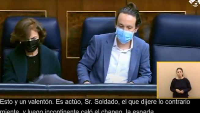 Pablo Iglesias, en la segunda sesión del debate.