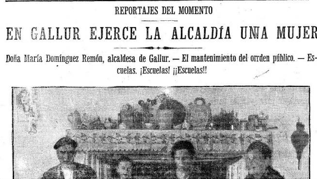 Entrevista a María Domínguez en Gallur firmada por Mario Alegría en octubre de 1932