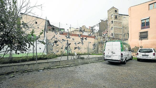 Solares del entorno de las calles de Echeandía y Boggiero, pendientes del plan urbanístico.