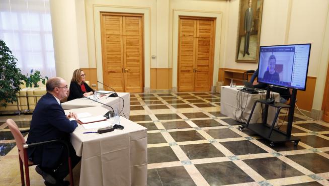 Reunión de trabajo entre la Comisaria de la Competencia UE, Margrethe Vestager y los presidentes de las Comunidades Autónomas de Aragón, Castilla