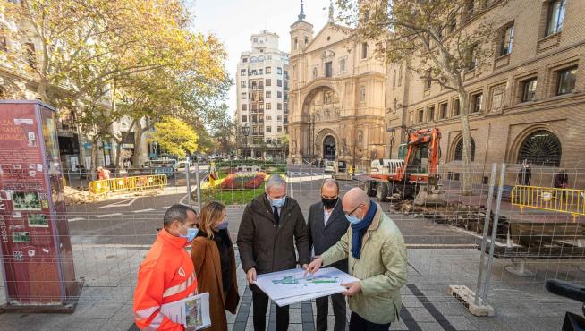Arrancan las obras en la Plaza de Santa Engracia