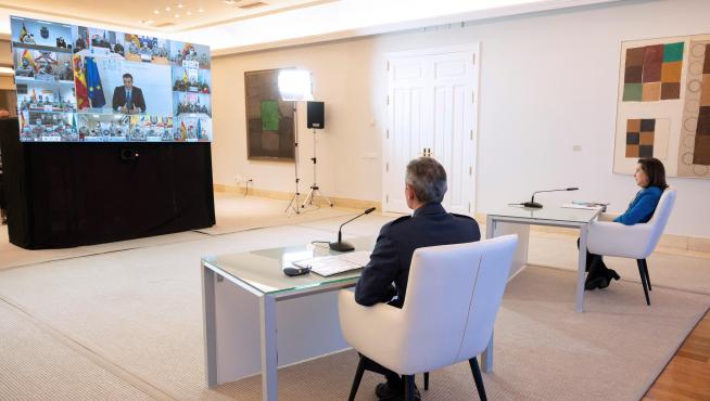 Presidente del Gobierno se dirige por videoconferencia a las tropas destinadas en misiones en el extranjero