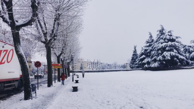 Bella cubre de nieve buena parte de la provincia de Huesca