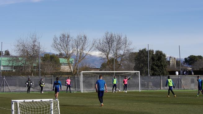 La SD Huesca ha entrenado este martes en el Pirámide.