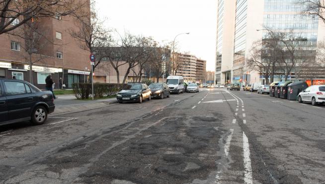 Foto de la operación asfalto en Zaragoza