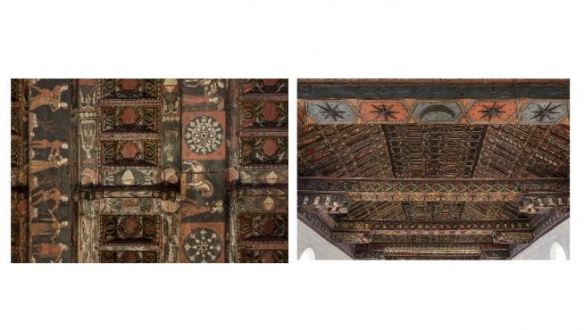 Palacio Steri Chiaramonte en Palermo (izquierda) y catedral de Teruel