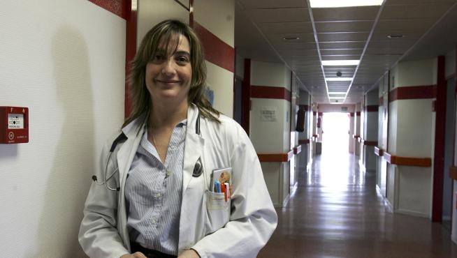 María Bestué, en una foto de archivo en el Hospital San Jorge de Huesca
