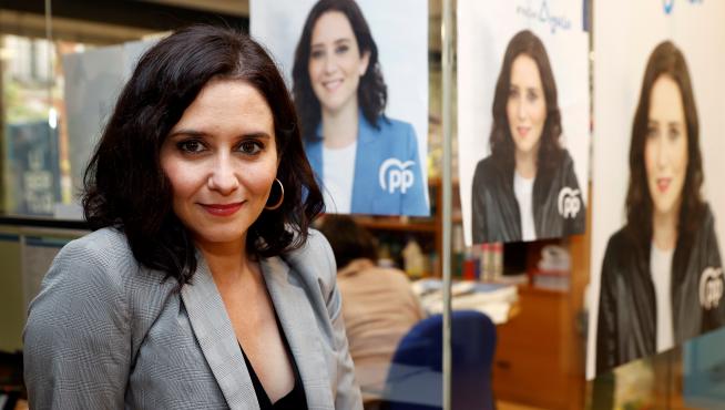 La presidenta madrileña y candidata del PP a la reelección, Isabel Díaz Ayuso