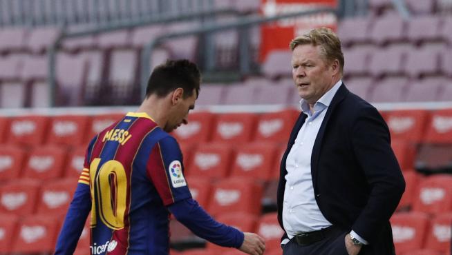 Messi al abandonar el encuentro