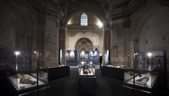 El Museo de las Momias de Quinto de Ebro, en el interior de una antigua iglesia, expone quince cuerpos momificados.