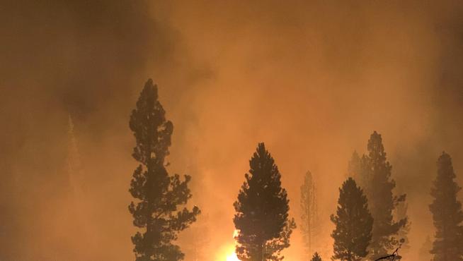 Bootleg Fire in southern Oregon, USA