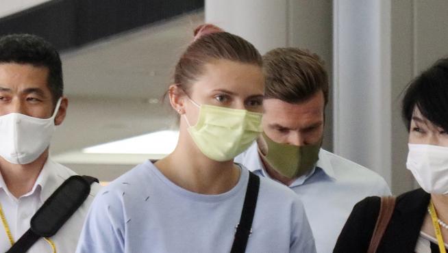 Belarusian athlete Krystsina Tsimanouskaya leaves Japan