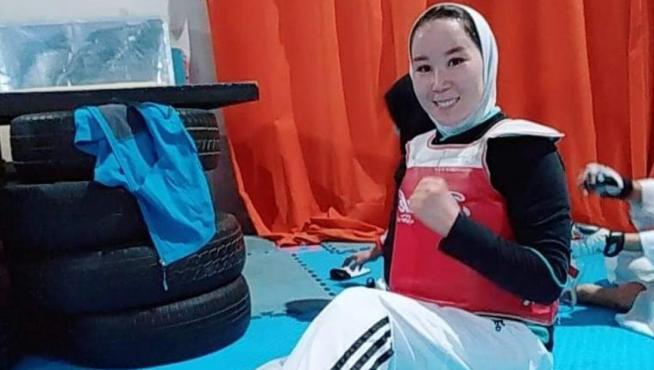 La atleta paralímpica afgana Zakia Khudadadi.