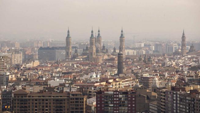 Vista panorámica desde la última planta del edificio de Torre Zaragoza