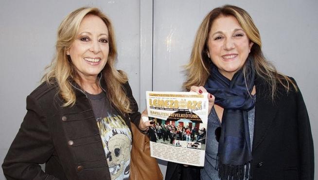 María Mendiola junto a su última pareja musical en el dúo Baccara, Cristina Sevilla.