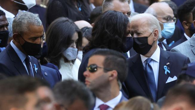 President Biden participates in a ceremony at the 9/11 Memorial in New York