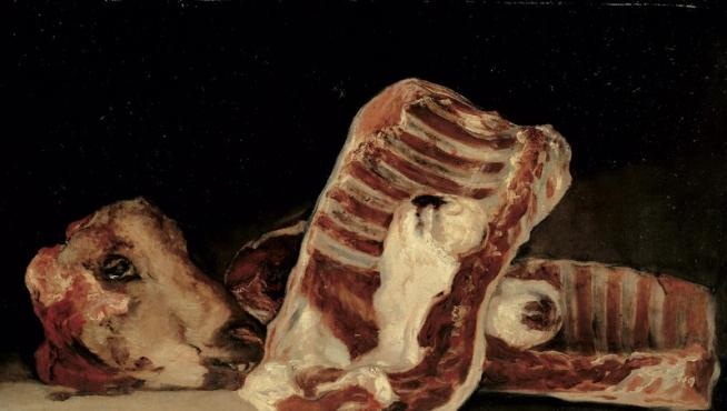 Bodegón con costillas y cabeza de cordero pintado por Goya.









Bodegón con costillas y cabeza de cordero pintado por Goya.









Bodegón con costillas pintado por Francisco de Goya.