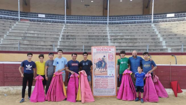 Alumnos de la Escuela Taurina de Huesca.