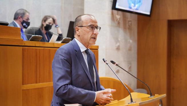 Felipe Faci este viernes en la sesión parlamentaria de las Cortes de Aragón